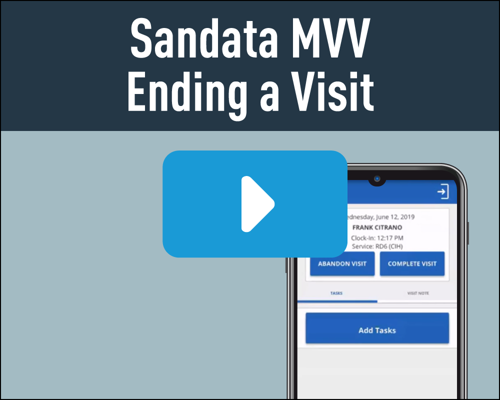 Sandata MVV Ending a Visit